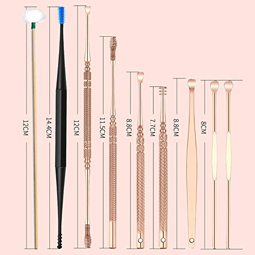 Earwax Removal Kit, Earwax Removal Tool, Ear Cleaner Tool Set, Earwax Removal Kit with a Cleaning Brush and Storage Box, 11 Pcs - Thumbnail 2