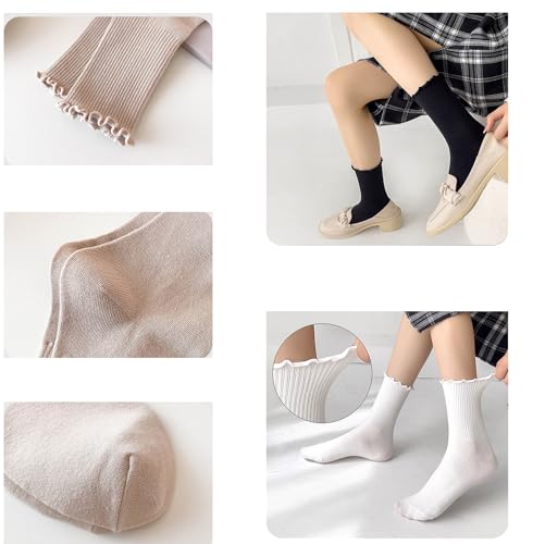 Image of YYaaloa Womens Above Ankle Crew Socks Casual Cotton Socks Cute Fun Novelty Girl Thin Dress Socks