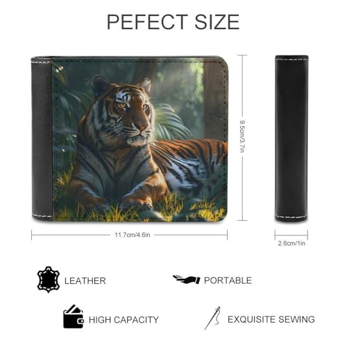 Tiger Bifold Wallet PU Leather Card Cash Holder Cute Purse for Men Women2
