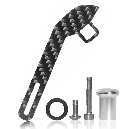 REDSPIDER RC Transmitter Steering Wheel Trigger?Alloy Steering Wheel TriggerOne Hand Control Accessory Adapter? for Flysky NB4,NB4+,NB4PRO?RC Transmitter. (Carbon Fibre)