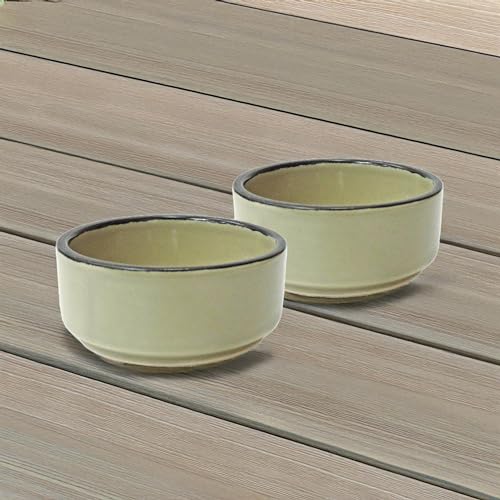 Trunkin' Microwave Bowl, Bowl Sets, Grey & Black Ceramic Snack Bowls Set of 2 for Serving Pasta, Noodle, Maggi, Mixing Bowl for Snacks 4.5x2.5 Inchesdd