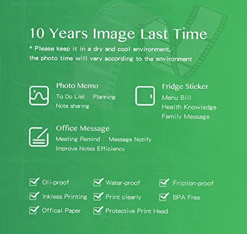 Image of Riitek Peripage Multipurpose Thermal Paper Roll for A6, A6 HD,A8, A9s MAX, A40 and Other 2inch Thermal Printers to Print Label Tag, Sticker, Note, Memo, Receipt (10yr Sticky Thermal Paper - Colorful)