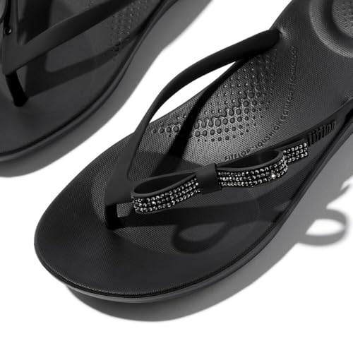 Fitflop Klapki damskie IquLeishouer Glitz-Bow, Czarny, 38 EU