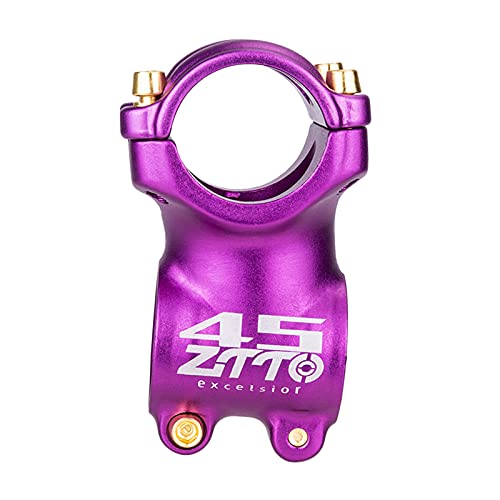 QSTDGVPW 軽量自転車ステム 31.8mm アルミ合金自転車ステム 45mm ショートハンドルバー サイクリングパーツ, 紫の