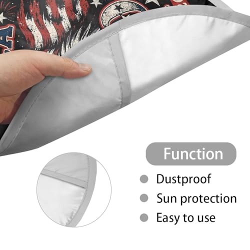 Image of Steering Wheel Cover Protector for Blocking Sun & Heat American 250 Years 1776-2026 Car Steering Wheel Cover Sun Shade Universal Car Accessories for Cars Truck SUV