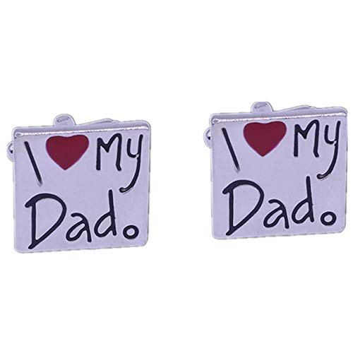 Mancuernas 2 piezas I love my dad para hombres miniatura 4