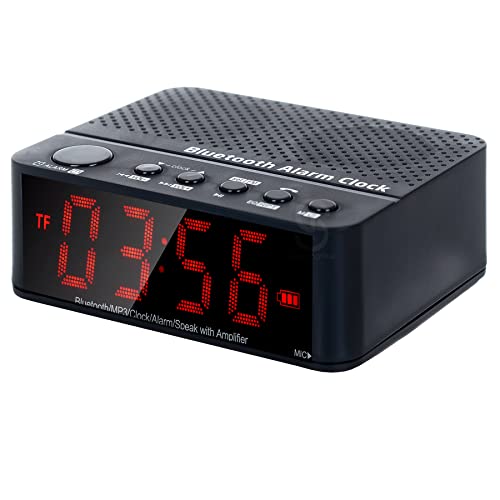 Rádio Relógio Le-674 Preto Despertador Digital Fm Bluetooth
