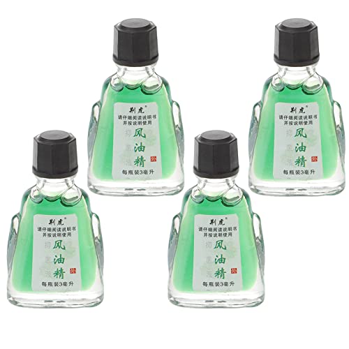 Healvian 4 Uds Bálsamo Esencial Chino Aceite Verde Aceite Chino Alivio de Aceite Medicado Fengyoujing para Viajes de Verano Cover