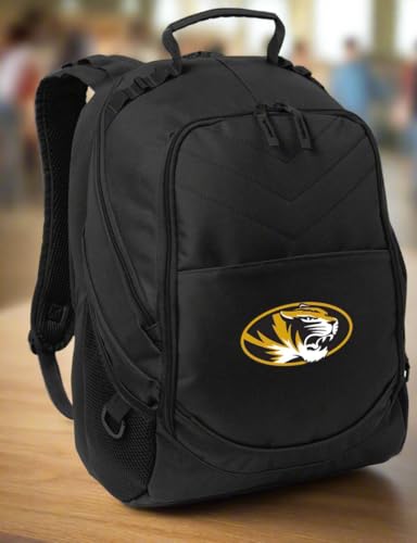 Image of Broad Bay University of Missouri Backpack | Official MIZZOU Logo, Padded Laptop Computer Section, Premium 600 Denier Nylon Fabric,