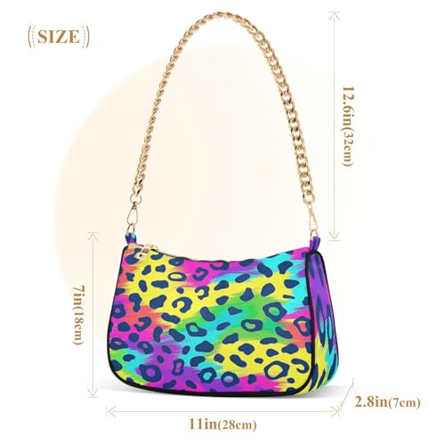 Image of Shoulder Bags for Women Animal Zebra Leopard Cheetah Tiger Print Hobo Tote Handbag Small Clutch Purse with Zipper Closure
