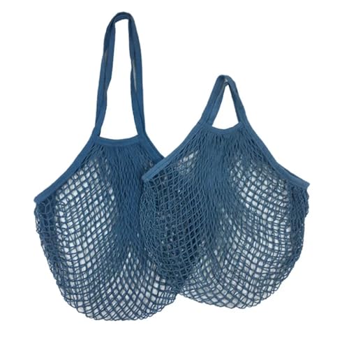 Bolsas de malla reutilizables de hilo de algodón lavable, juego ecológico de 4 piezas