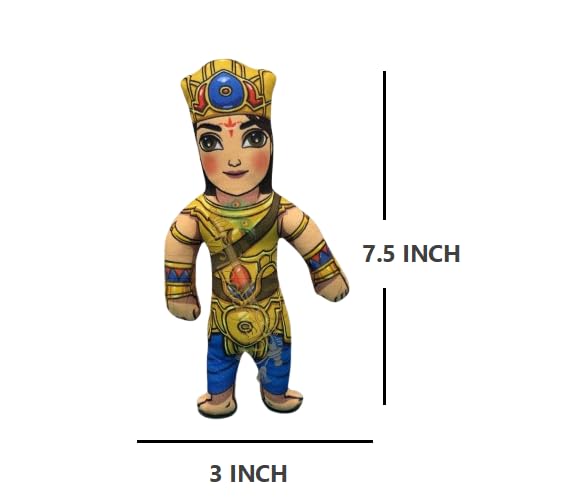 Image of Panch Pandav Soft Toy for Kids | Mahabharat Characters Plush Toys Yudhishthir Bheem Arjun Nakul Sahadev Dolls | Vedic Culture Learning Toy Soft Fabric Safe for Children Gift for Kids