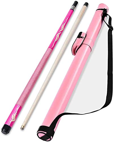 Taco de billar femenino rosa de 57 pulgadas con bisagra 1/2 miniatura 1
