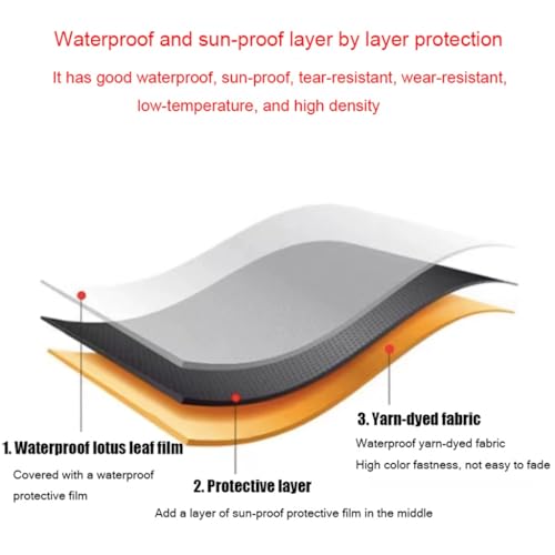 Auvent rétractable pour jardin en tissu imperméable rayé 4x3m