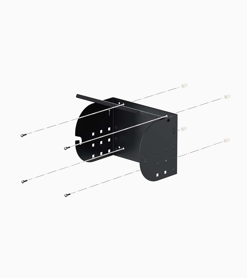 Fami - Portarotolo in Acciaio per Pareti Forate, Pannelli in Legno o Muri, Ideale per Garage, Officine e Magazzini, (Ø 240 mm)