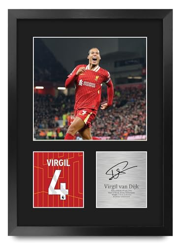 Virgil van Dijk impression photo de collection encadrée Liverpool