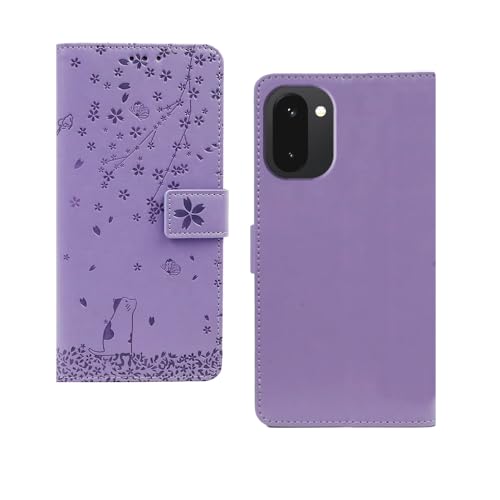 Image of amazon basics OnePlus 15R 5G Flip Cover | Card Pockets Wallet & Stand | Flip Cover for OnePlus 15R 5G (Purple Tree)