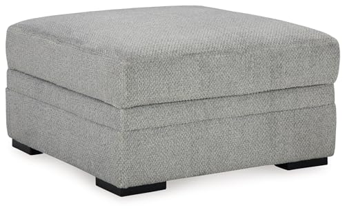 Signature-Design-by-Ashley-Casselbury-Contemporary-Square-Upholstered-Storage-Ottoman-with-Removable-Top-and-4-Cup-Holders-Light-Gray Signature Design by Ashley Casselbury Contemporary Square Upholstered Storage Ottoman with Removable Top and 4 Cup Holders Light Gray