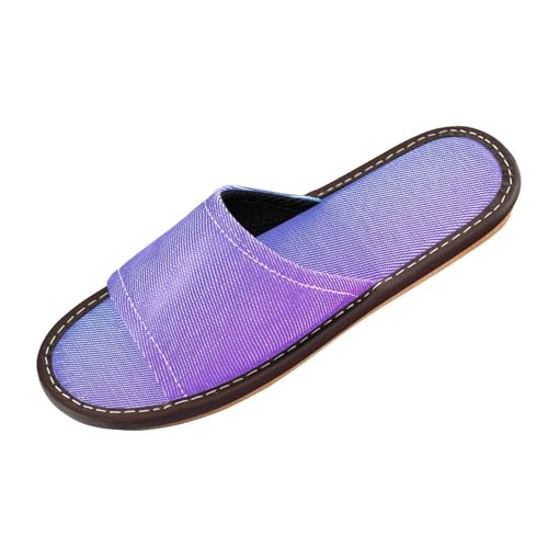 Bedroom Slipper for Airplane Guests Party Bathroom Shower Slippers Indoor Reusable Cute Blue Purple