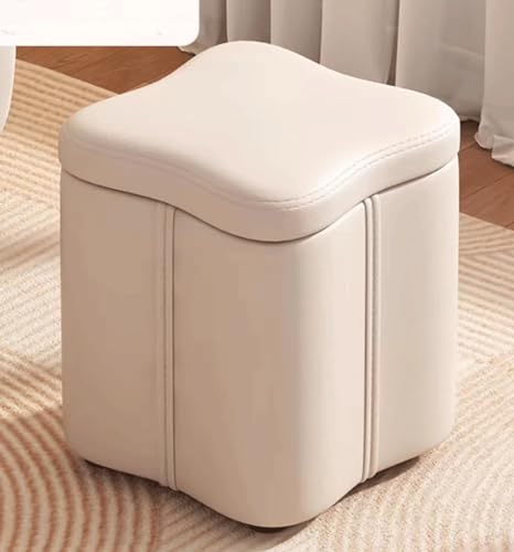 Tabourets multifonctions en bois blanc avec pouf repos confortable