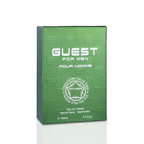 Meta-Bosem Guest Cologne For Men, Eau De Toilette Natural Spray | Wood And Fresh Notes | Woody Aquatic Fragrance, For All Skin Types | Casual And Formal Wear, 3.4 Fluid Ounce/100 Ml #TOP1