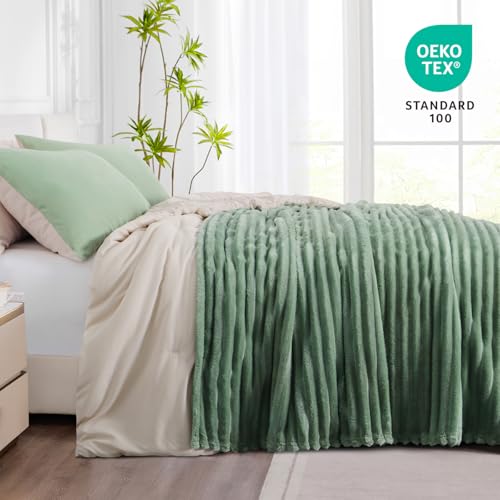 RUIKASI Kuscheldecke 220x240 Flauschig Decke Grün - XXL Wolldecke Sofadecke für Couch & Bett, Wohn- & Kuscheldecken… – Ansicht 5