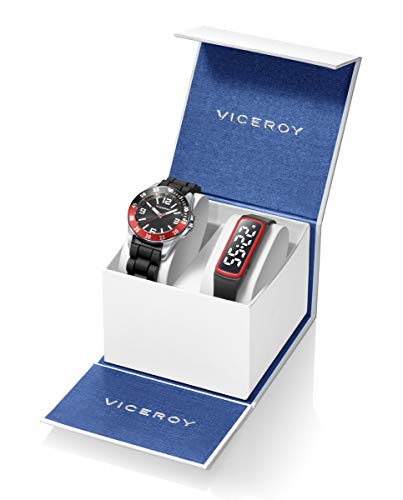 Pack Reloj+Pulsera de Actividad Next Viceroy 42401-54 niño Acero Negro