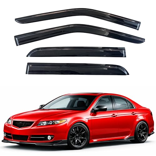 Image of KPY Rain Guards Fit for 2004-2008 Acura TL, Out-Channel Window Visors Vent Wind Deflectors 4PC, Car Accessories for 04-08 Acura TL