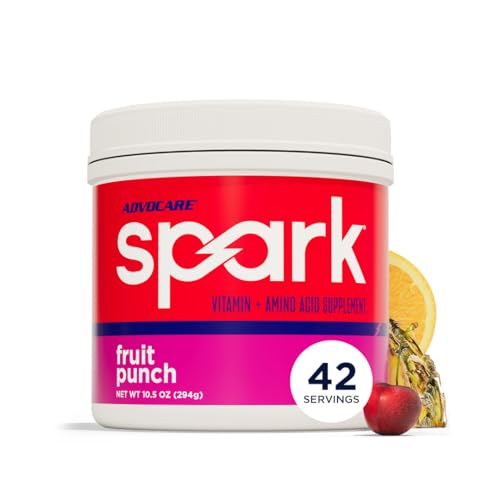 Image of AdvoCare Spark - Energy Drink Mix - Vitamin & Amino Acid Supplement - Supports Energy & Focus - Portable Immune Support - Sugar-Free - Fruit Punch, (10.5 oz)