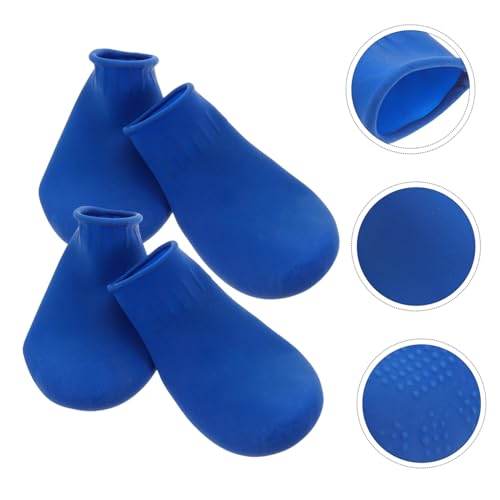Supvox 4Er-Pack wasserdichte Hundeschuhe rutschfeste Pfotenschutz Überzüge Für Kleine Hunde Outdoor Regenschuhe Haustierschuhe Größe S