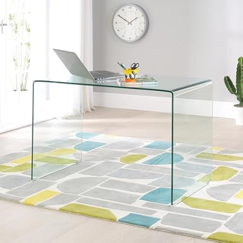 The Furniture Market Geo-Glass Small Desk Cover