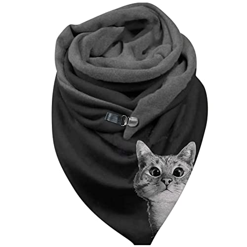 IQYU Pañales de impresión Bufandas Botón Casual Moda Cálida Mujeres Bufanda de Invierno Suave Bufandas de Hombre Invierno, I-c, Talla única