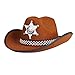Boland 04107 - Kinderhut Sheriff, braun, silberner Stern, Hutkordel, Cowboy, Karneval, Fasching, Halloween, Mottoparty, Verkleidung, Theater