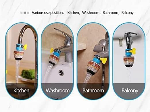 Image of Black Gold Tap Water Purifier Filter Faucet 6 Layer Carbon Activated Dust Chlorine Remover Water Softener for Drinking Cartridge Alkaline Taps for Kitchen Sink Bathroom Wash Basin Green