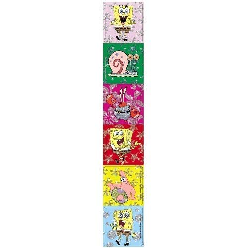 Shermans Spongebob Squarepants Glitter Stickers - 100 Per Pack