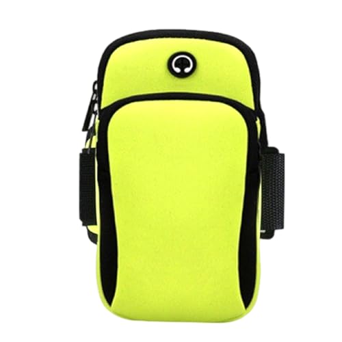 OUDQFCJ 1 pezzi Fascia da Braccio con Borsa Auricolare,Portachiavi Tasca Porta Cellulare Fascia Braccio Running,Portacellulare per Correre,Accessorio Palestra Corsa e Ciclismo,Telefono Fino 6,7'