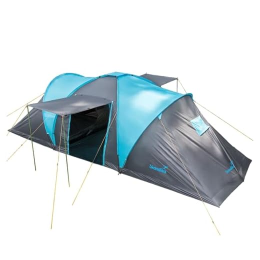 Skandika Hammerfest 6 Personas - Tienda de campaña Familiar - mosquiteras- 2 dormitorios (Sin Suelo Cosido)