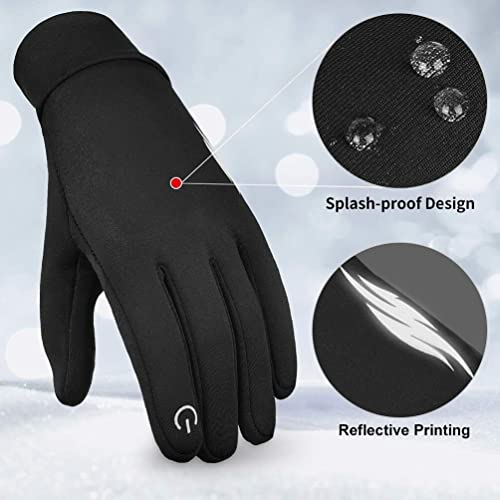 Image of ZaySoo Winter Thermal Touchscreen Gloves for Men & Women, Neoprene, Wrist Support, Ambidextrous, Adult (Black)