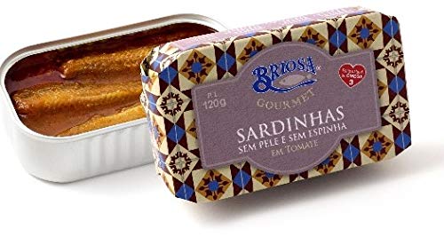 BRIOSA Gourmet - Sardine senza pelle e brufoli al Pomodoro / Prodotto Gourmet del Portogallo - 5 x 120 gr Pack
