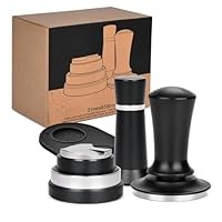 51mm Kaffeetamper Set, Kaffeetamping-Set inkl. 51mm Kaffee-Tamper mit Base, Coffee Leveler Verteiler, Wdt Tool, Kaffee Distributor, Tamping Matte aus rutschfestem Silikon für Espresso Barista-Werkzeug