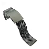 XILILHC Orologio Con Cinturino In Maglia Di Acciaio Inossidabile In Metallo Chiusura Pieghevole 22mm(Black,22mm)