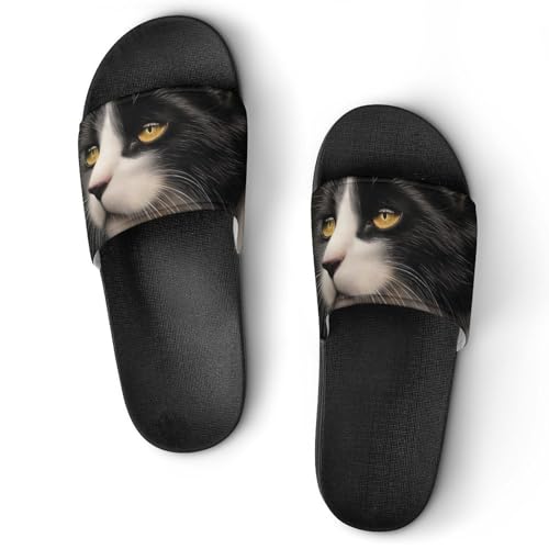 Pantoufles de bain antidérapantes chat claquettes confortables 37
