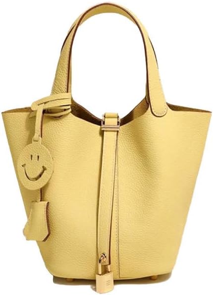 Bucket bags for women -uxury tote handbag - bucket bag - orange leather bag