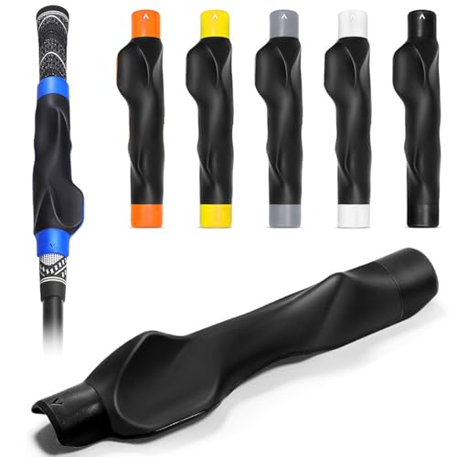GameSwing True Grip Trainer 2.0 Golf Grip Trainer Grip Trainer for Golf Clubs - Right Hand Golf Training Aid with Ergonomic Design Corrects Golf Grip Posture and Improves Swing Accuracy (Black 1Pcs)