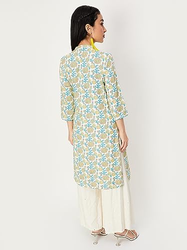 Image of Max Women's Rayon Regular Fit Printed A-Line Kurta