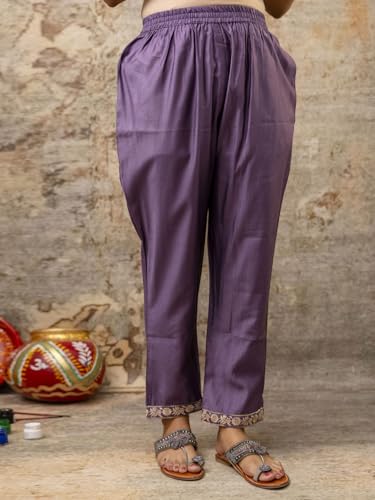 Image of VredeVogel Kurta Set with Dupatta | Embroidered Viscose Rayon Kurta Pant Set for Women | Women's Ethnic Casual Kurti Set