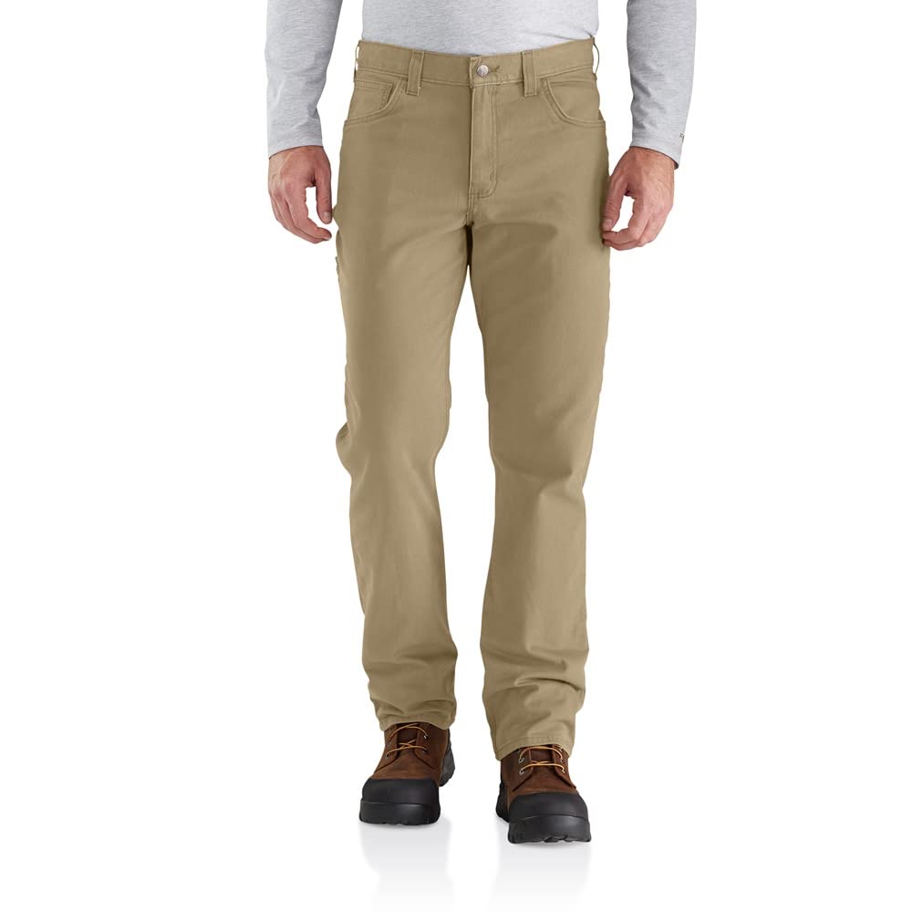 Carhartt mens Rugged Flex® Relaxed Fit Canvas 5-pocket Work Pant Work Utility Pants