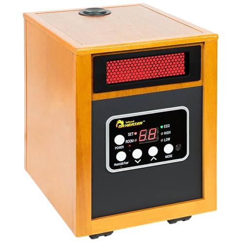 Dr. Infrared Heater DR-968H Indoor Portable Space Heater with Humidifier, 1500-Watt, Cherry by DR. INFRARED HEATER - Used condition - US$83.42