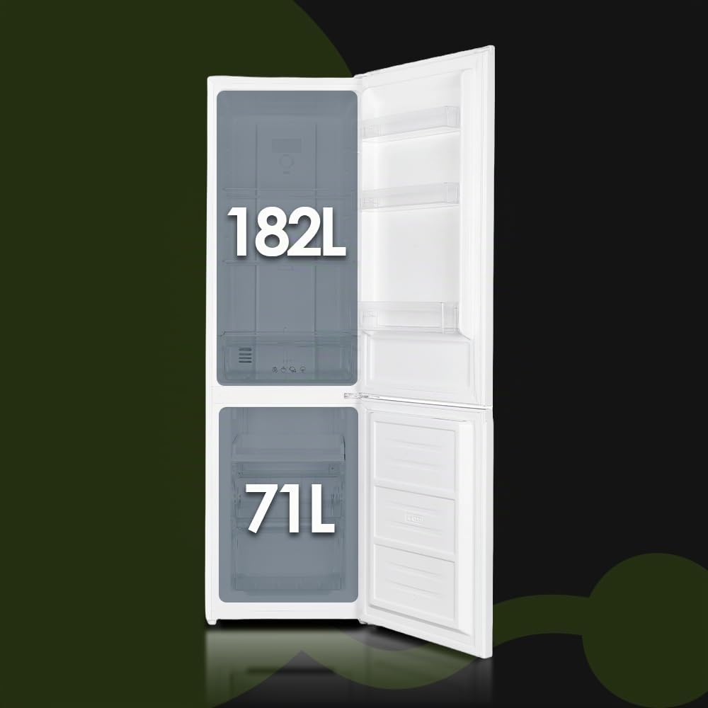Aspes Frigorífico Combi Blanco 2 Puertas. AC185502ENF, Capacidad 253 Litros, No Frost, Multi Air Flow, 40 dB, Puerta Reversible, Apertura Tipo Uñero, Clasificación Energética E