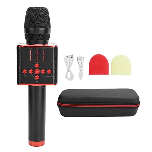 Mikrofon-Bluetooth Trådlös Högtalare Rörlig Spole Handhållen Mikrofon för Hem Karaoke Aluminiumlegering